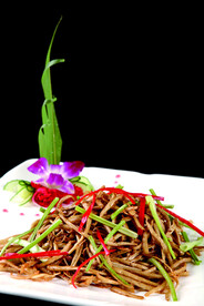 鹅肝酱爆茶树菇