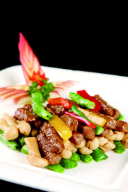 杭椒海鲜菇炒牛柳