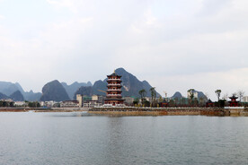 广西贺州永丰湖湿地公园风光