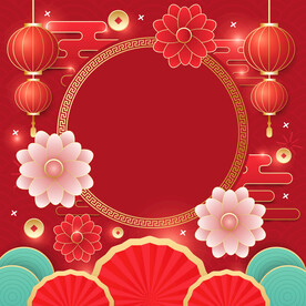 新春折扣海报背景图片