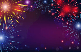 矢量烟花背景图片