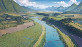 高空村落美景
