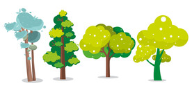卡通树木素材