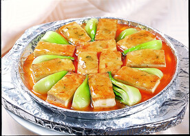 铁板鲍汁酿豆腐