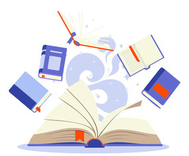书本知识插画