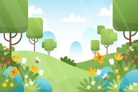 卡通自然风景