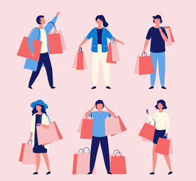 购物的人插画