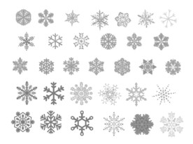 雪花元素 图标 卡通造型 