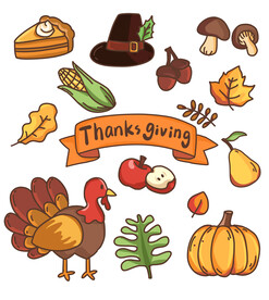 感恩节贴纸