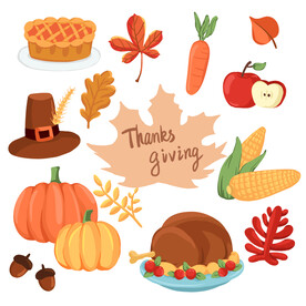 感恩节贴纸