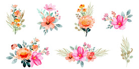 水彩花朵素材
