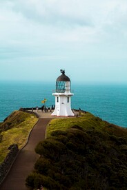 蓝色海岸海岛灯塔