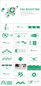 绿色简约中国人寿动态PPT模板