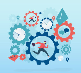 齿轮快节奏插画