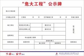 危大工程公示牌