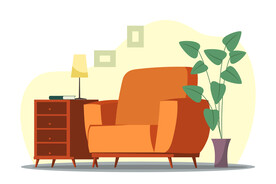 家居沙发插画