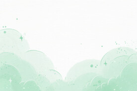 春天绿色水彩背景