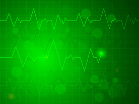 绿色心电图背景