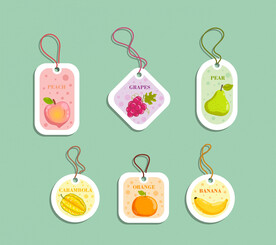 卡通水果标签