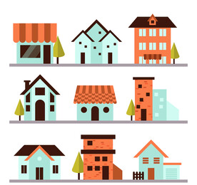 卡通房子建筑