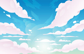 天空插画背景