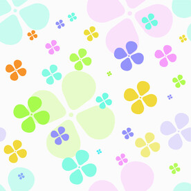 四叶草花边清新花纹素材矢量图