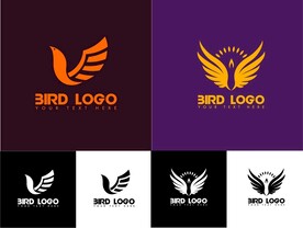 鸟简笔画 鸟儿标志logo