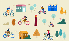 扁平生活人物素材