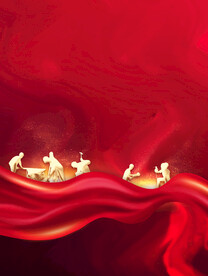 红色劳动节背景