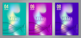 画册 单页 封面模板 渐变背景