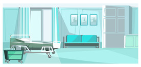医院病房插画