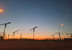 清晨的工地