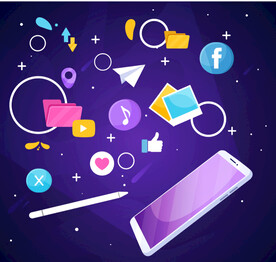 智能手机社交图标