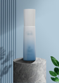 护肤品场景图蓝色植物投影海报