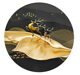 北欧金色麋鹿飘带