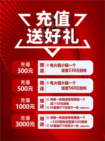 活动海报 充值送好礼