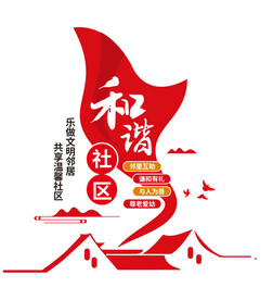 和谐社区文化墙