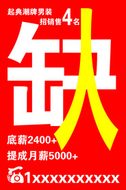 招聘简洁海报