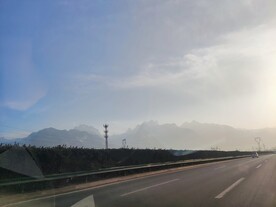 华山  道路  风景  朦胧 