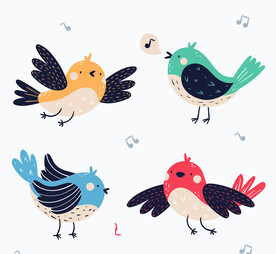 卡通小鸟