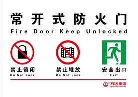常开式防火门