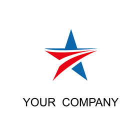 动感时尚红蓝星级logo
