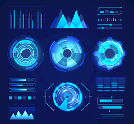 蓝色信息科技UI
