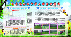 学校足球运动展板