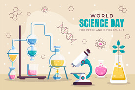 试管烧瓶实验插画