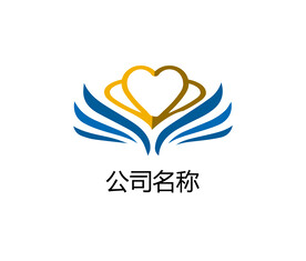 logo设计 爱心 翅膀 温暖