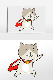 手绘猫