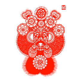 京剧脸谱剪纸图片