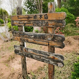 公园导视  沧桑 木质