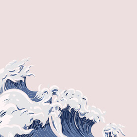 海浪插画